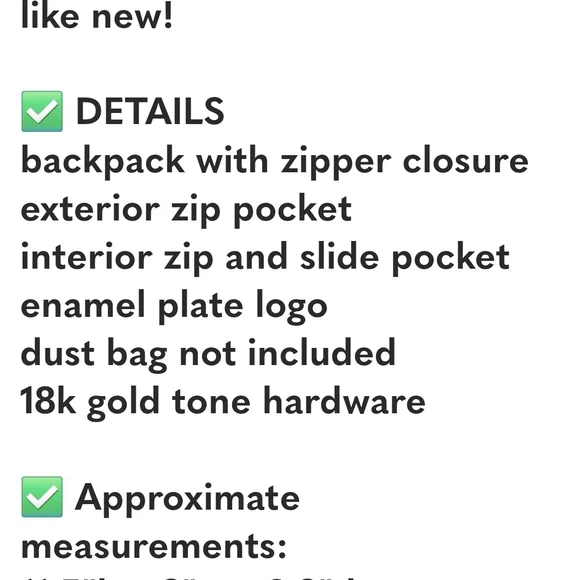 Kate Spade♠️Small Bradley Wilson Rd Quilted Backpack 18Kt Gold Hardware Like New - Picture 14 of 15